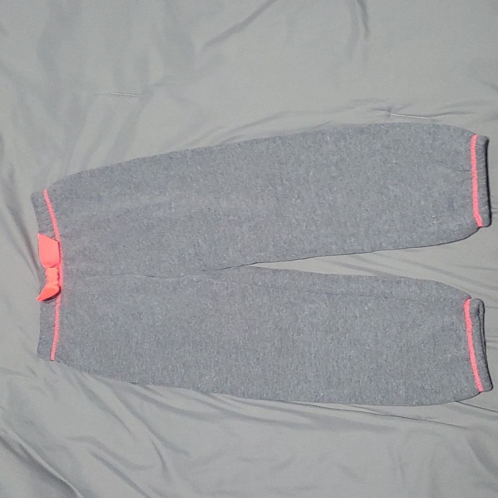 Gray and coral sweat pants kids 4T